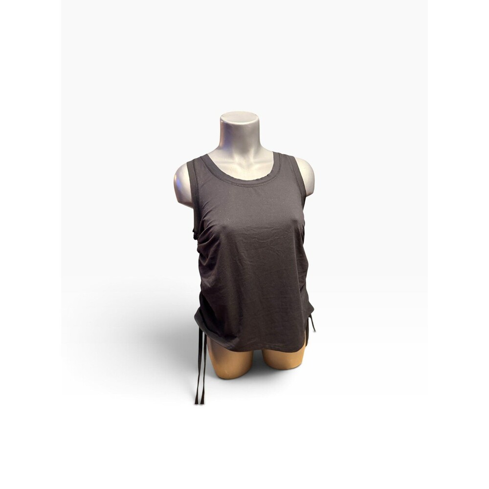 X by Gottex ruched sides sleeveless top shirt Small